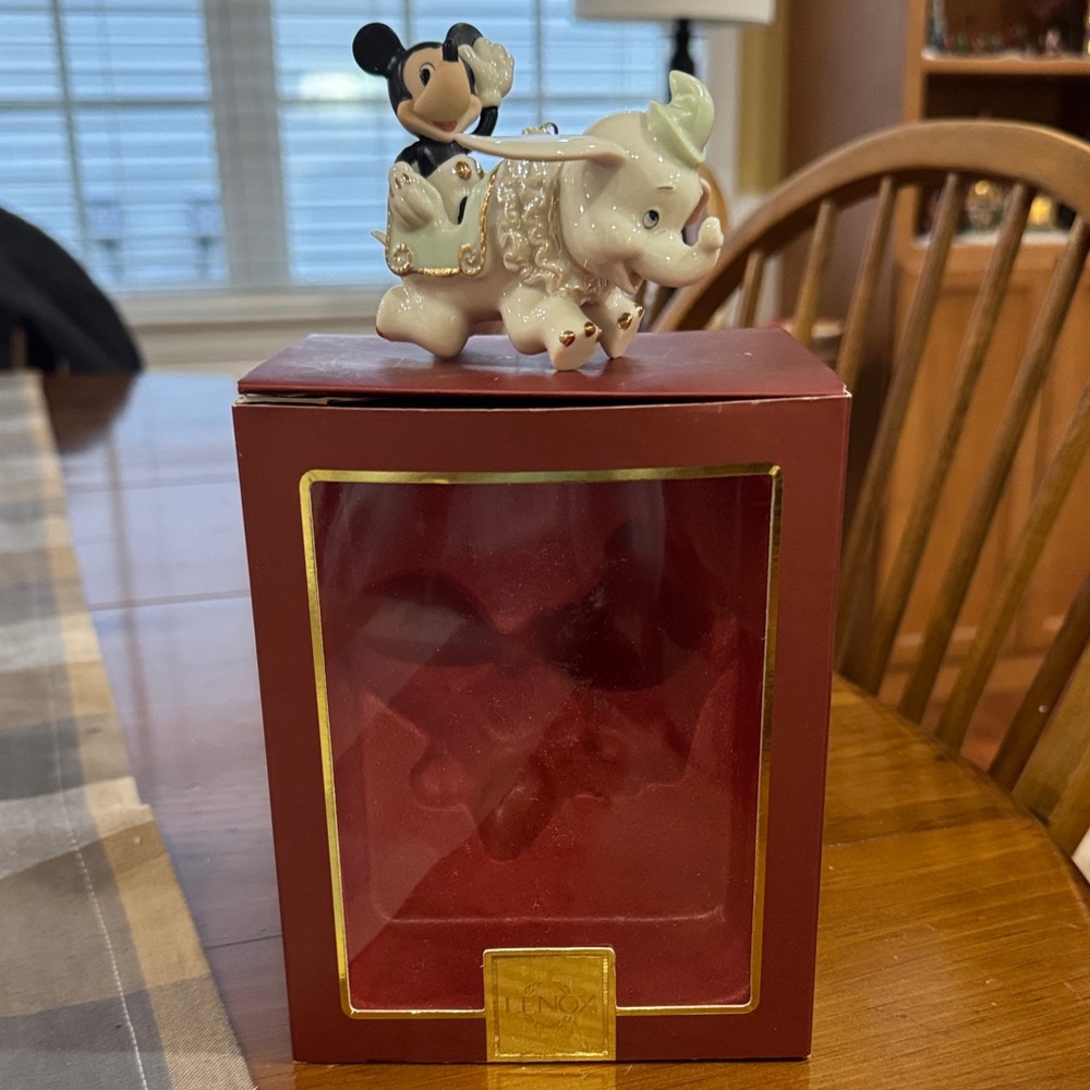 Lenox Mickey Soaring with Dumbo Ornament Vintage with Box